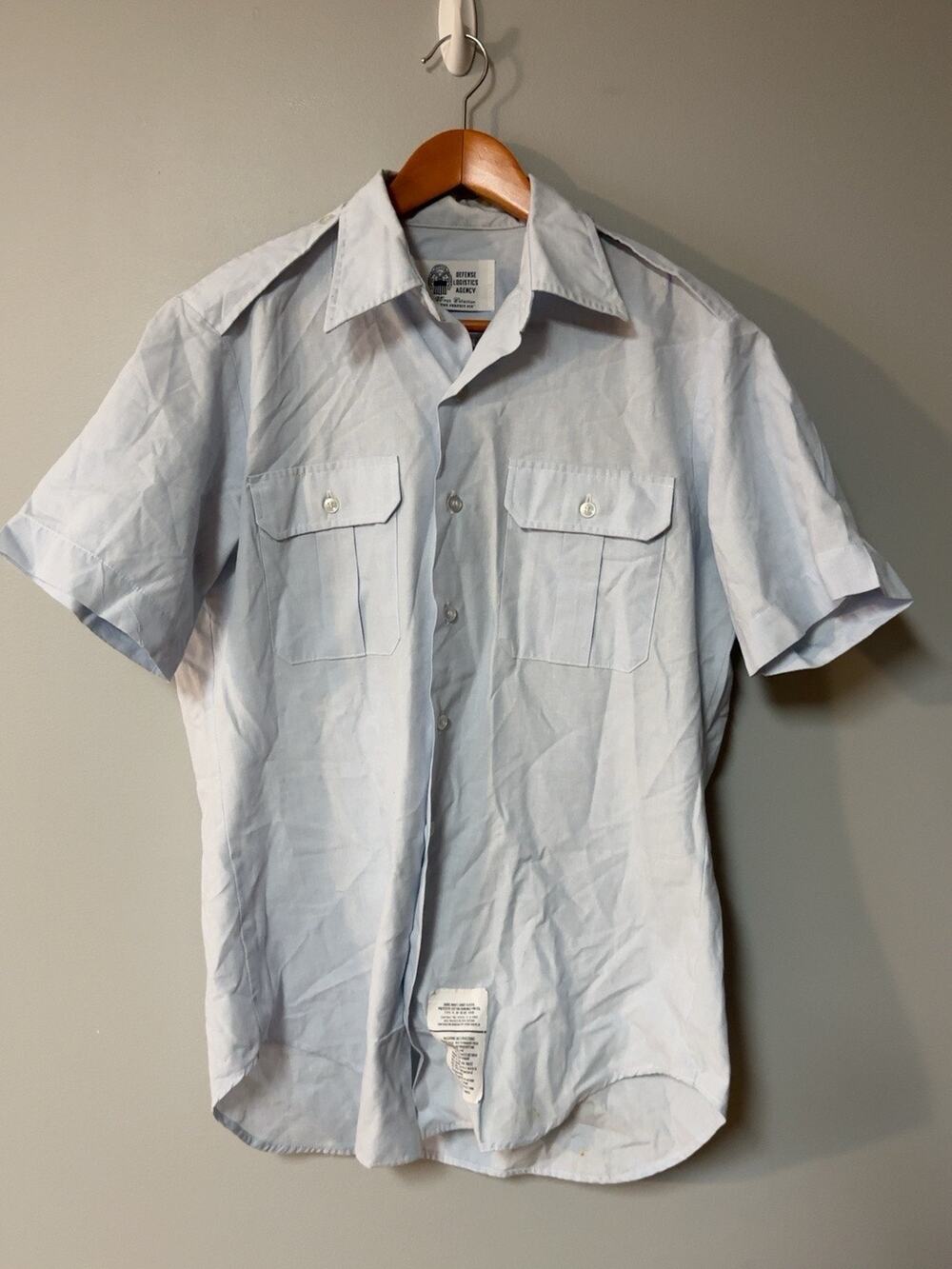USAF Defense Logistics Agency Wings Collection Blue Short Sleeve Uniform Shirt